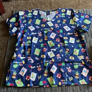 Summer time scrub top from Zoe+Chloe